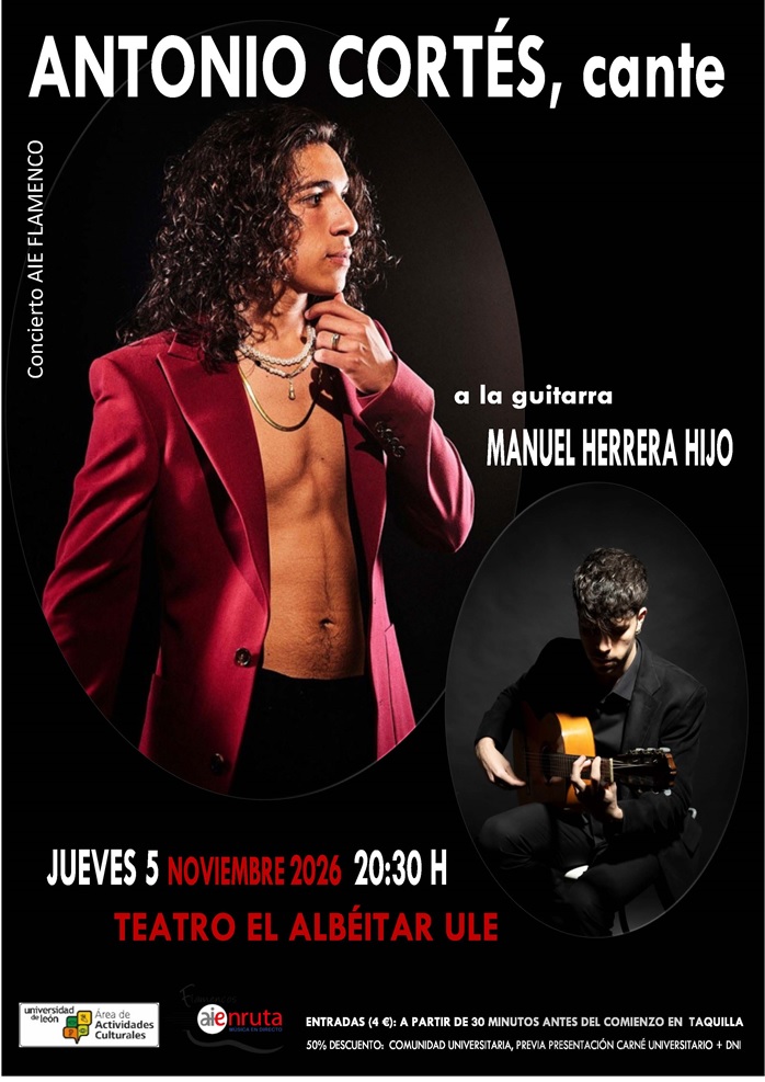 Antonio Cortés (Cante), acompañado de Manuel Herrera hijo (guitarra)